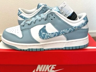Nike Dunk Low DH4401-101 Essential Paisley Pack Worn Steel Blue White women's - Image 1 of 4