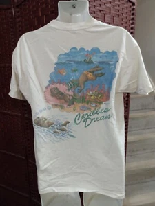 Vintage 90s Harlequin Caribbean Soul T Shirt XL Fish Ocean Sea Life Dreams - Bild 1 von 9
