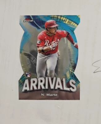 2024 Topps Finest #A-10 Noelvi Marte Arrivals RC Cincinnati Reds Rookie  - Image 1 of 2