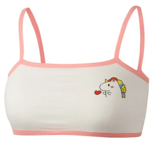 5 Pcs Girls Bras Cotton Underwear Training Crop Top Bra Sports Bras 6- 12 Years - Picture 1 of 12