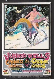 Póster original vintage Giddy Junior Wells enlatado calor cromo sirco trébol roca - Imagen 1 de 1