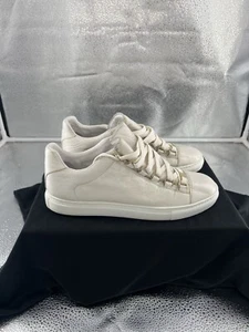 WOMENS BALENCIAGA ARENA EXTRA BLANC WHITE GOLD SHOES SNEAKERS SIZ 39 AUTHENTIC - Picture 1 of 11