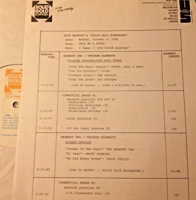 RADIO SHOW 10/6/86 STORIES: COVEN, BEATLES,RAY STEVENS, SHANGRI LAS,JANIS JOPLIN - Image 1 of 2
