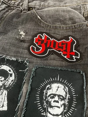 Ghost Band Patch – Iron On Embroidered Logo Patch for Jacket or Vest - Image 1 of 4