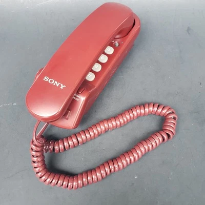 De colección Sony IT-B5 Cable Granate Botón Pulsador Teléfono Montaje en Pared o Escritorio Foto 1 de 4