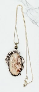 Kühn Southwestern Boho Sterlingsilber plattiert WILDPFERD Anhänger Halskette 20" - Bild 1 von 5