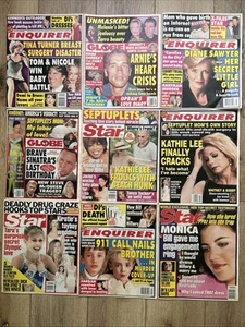 magazines gossip Lot Of 9 Celebrity Tabloid 97’ 98 Jonbenet Monica Diane Tina - Bild 1 von 11