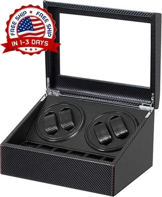 Enrollador automático de relojes con 4 motores silenciosos para hombre/mujer NUEVO Foto 1 de 4