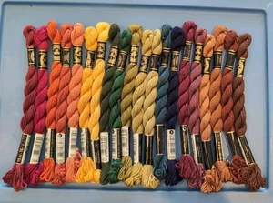 DMC Size 3 COTTON PERLE Pearl Cotton EMBROIDERY THREAD Twist Skein Lot 20 O - Picture 1 of 1
