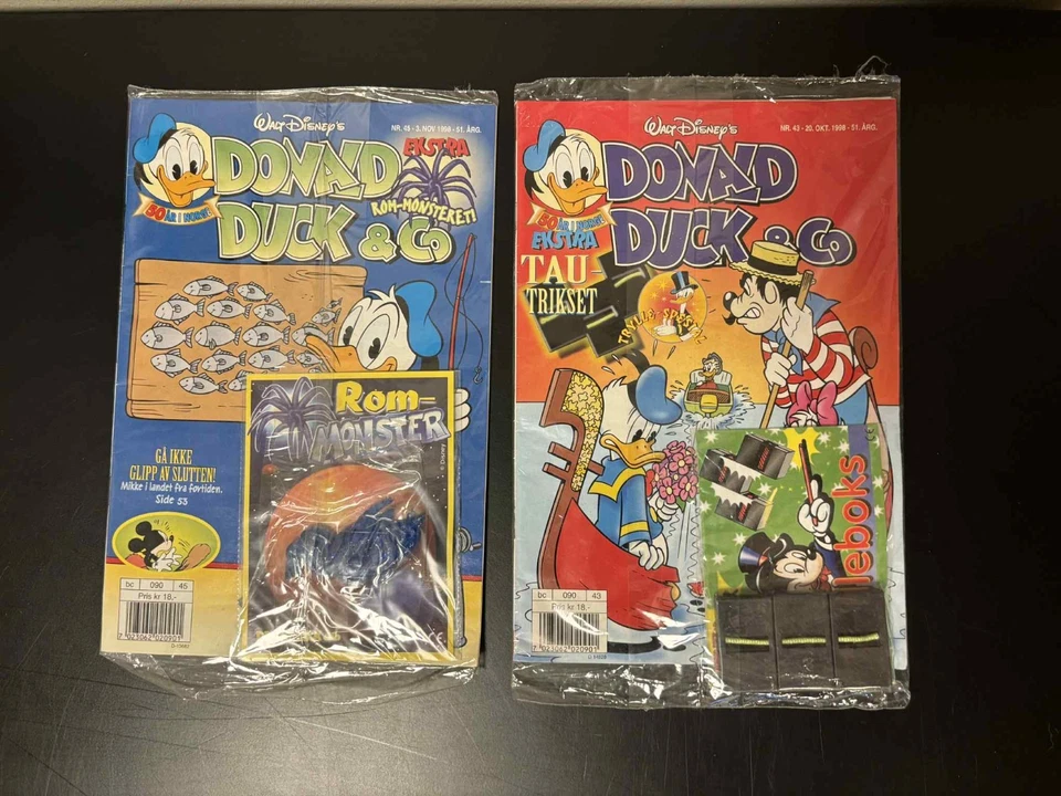 Vintage Donald Duck & Co (2 Comics) 1998 – Rare Norway Semic Sealed w/ Toys - Image 1 of 4