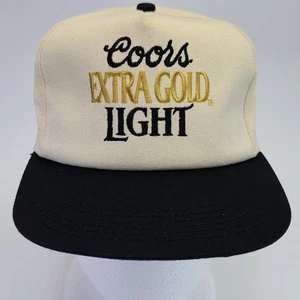 Vintage RARE K-Products COORS EXTRA GOLD LIGHT Ivory Snap Back Trucker Hat USA - Picture 1 of 10
