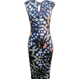 NWT Ted Baker London $315 Floral Butterfly Sheath Dress Botanical  UK 1/US 4 - Picture 1 of 9