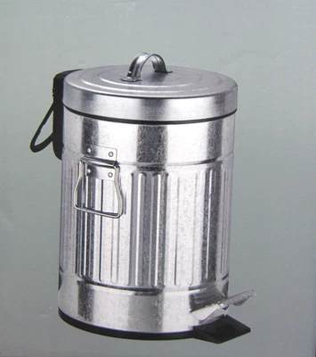 ⭐️⭐️Urban Zinkbeschichteter Easy Close Abfalleimer Bad Treteimer Mülleimer NEU⭐️ - Bild 1 von 4