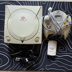 SEGA Dreamcast Console - White, Missing A/v Cable, With Controller And Memory