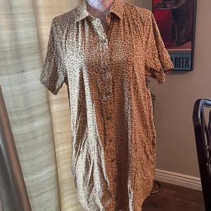 Roark Minikleid Leopardenmuster atmungsaktiv Taschen - Bild 1 von 5