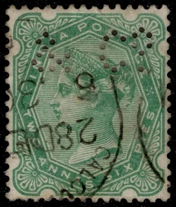 INDIA 48 (SG103) - Queen Victoria "& Co. Perfin" (pc38974) - Picture 1 of 1