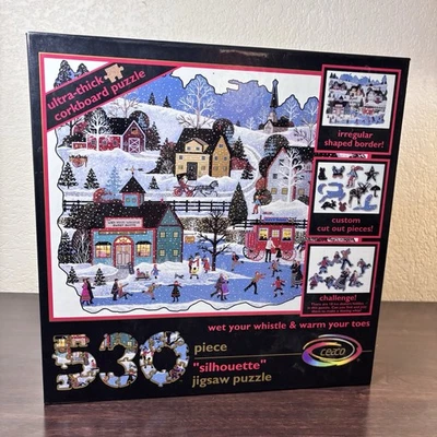 1991 Ceaco 530 Piece Corkboard Silhouette Puzzle Wet Your Whistle Warm Your Toes - Image 1 of 4
