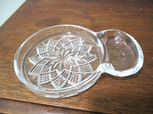 Fostoria Glass Coaster With Spoon Rest/Tea Bag Holder cut clear glass - Picture 1 of 6