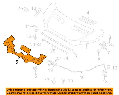 Componentes del capó-aislador CK4Z16738C Ford OEM 15-19 Transit-150 Foto 1 de 2