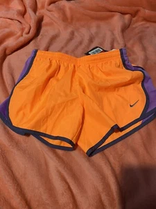 nike tempo shorts Girls lined, size large orange - Picture 1 of 3