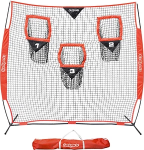 Football Trainer Throwing Net-Improve QB Accuracy- 8ft x 8ft Net, Foldable Frame - Picture 1 of 7