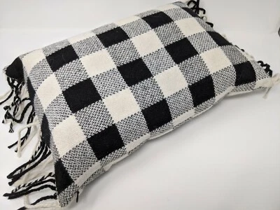 Ralph Lauren- Alpaca Wool- Black and White Fringed Decorative  pillow- Rare $175 - Image 1 of 4