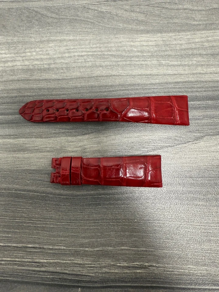 全新原装欧米茄红色 18 毫米表带 适用于 Tresor 36 毫米手表 — 第 1/3 张图片