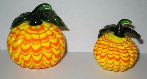Lenox BARNYARD BOUNTY Art Glass Pumpkins NIB COA - Picture 1 of 6
