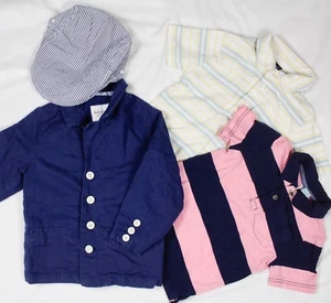 Gymboree Baby Gap Outfit Blazer Jacket Sport Coat Polo Shirt Driving Cap Boys 3T - Picture 1 of 11