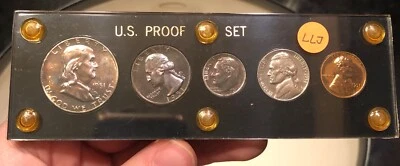 1951 Proof Set Uncertified Ungraded BU+ 5 Coin Captial Holder Great Coins Toned - Image 1 of 4