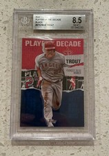 2020 TOPPS PLAYER OF THE DECADE BLACK MIKE TROUT SP /299 BGS 8.5 #MT9