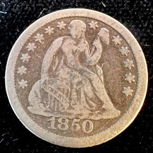 1850 Seated Liberty Dime 10c Better Grade #77237 - Picture 1 of 2