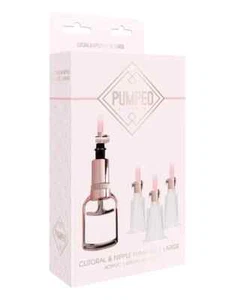 Shots Pumped 4-Piece Clitoral & Nipple Pump Kit Rose Large - Picture 1 of 6