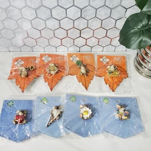 Charming Tails The Leaf and Acorn Member Exclusive Lapel Shirt Pins Set of 8 - Picture 1 of 20