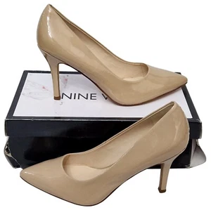 Zapatos de tacón alto de charol sintético rubor lino para damas NINE WEST Reino Unido precio de venta sugerido por el fabricante 89 GBP - Imagen 1 de 9