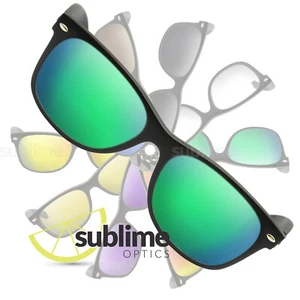 POLARIZED Metallic Green Replacement Lenses For Ray Ban RB2132 New Wayfarer 55mm - Picture 1 of 5