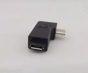 1pcs Micro 5-Pin USB Male To Female Jack USB 2.0 Left Angle Connector Adapter - Picture 1 of 3