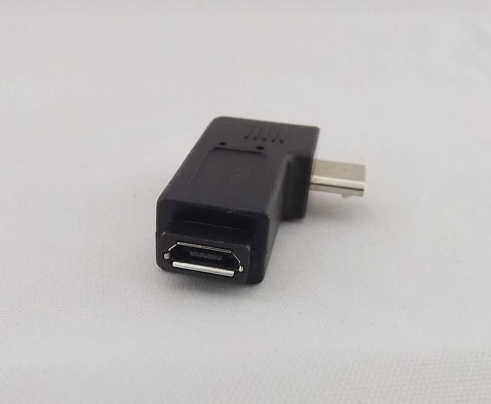 10pcs Micro 5-Pin USB Male To Female Jack USB 2.0 Left Angle Connector Adapter - Image 1 of 4