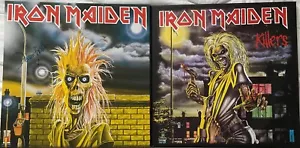 Iron Maiden **HANDSIGNIERT** 2er Set 16x16 Leinwände ~ HANDSIGNIERT - Bild 1 von 3