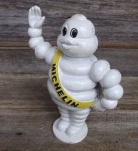 Michelin Man Waving Money Bank Cast Iron Statue Sculpture Money Box - Picture 1 of 4
