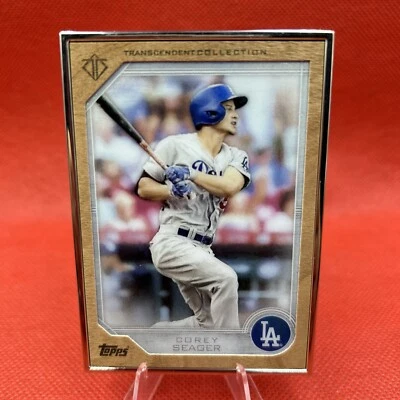 2017 Topps Transcendent Collection Icons Corey Seager 28/87 Silver Framed 47 - Image 1 of 3