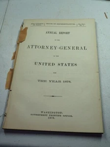 Government Report "Annual Report Attornet-General...1878" - Picture 1 of 1