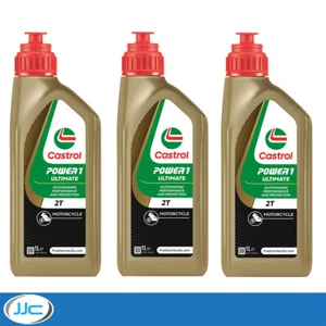 3 x 1 Litre - Castrol Power 1 Ultimate 2T (2 Stroke) Motorbike Engine Oil - Picture 1 of 6