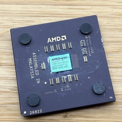 Rare AMD Duron 600MHz 453-Pin Ceramic PGA Socket 462 CPU Processor D600AST1B - Image 1 of 4