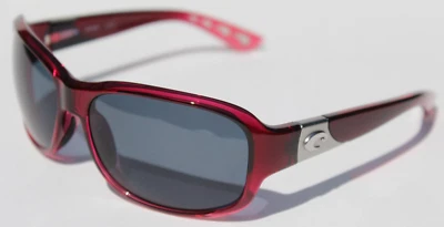 COSTA DEL MAR Inlet POLARIZED Womens Sunglasses Pomegranate Fade/Gray 580P NEW - Image 1 of 4