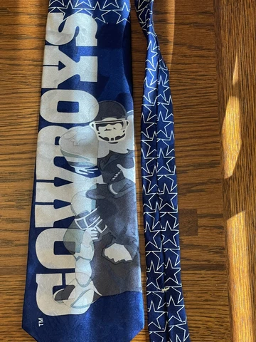 Vintage NFL Dallas Cowboys Football Super Bowl Champions Hand Made Silk Tie Cover