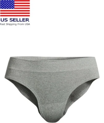 No Boundaries Women Ribbed Seamless Hipster Underwear Gray Junior Size X-Large n - Image 1 of 4