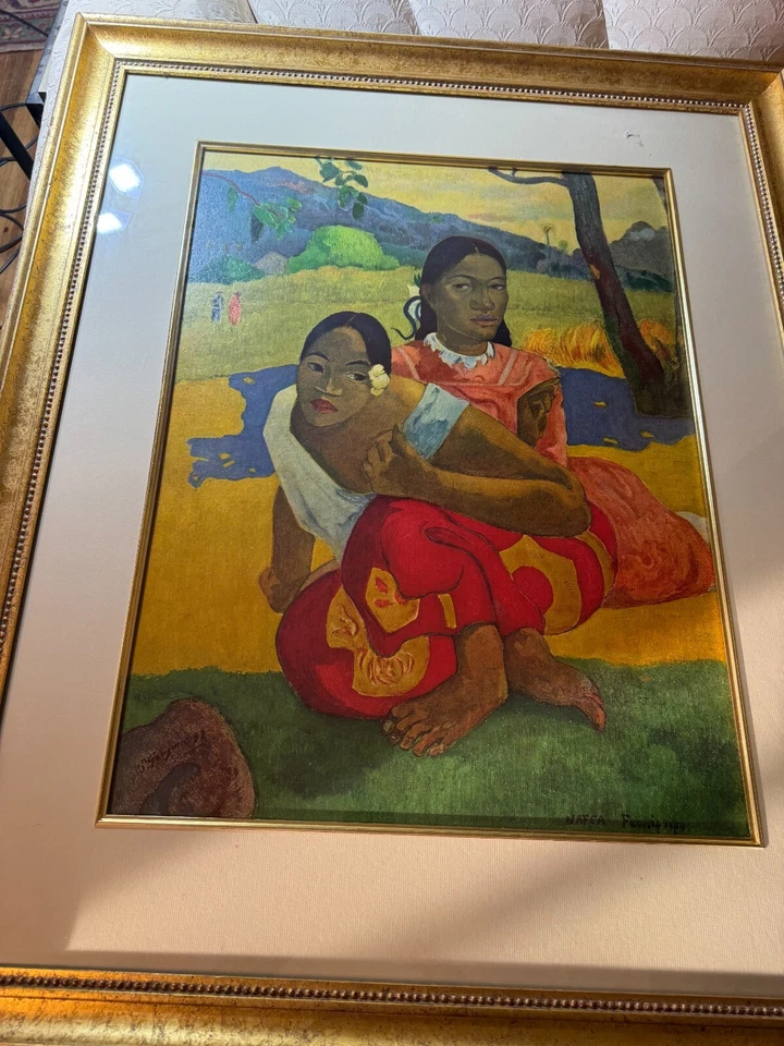 Huge  Paul Gauguin (1848 - 1903) "Nafea Faaipolpo" Color Print - Framed - Image 1 of 4