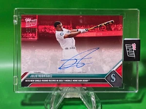2023 Topps Now Julio Rodriguez #558 Sets Home Run Derby Record Auto RED 6/10 - Picture 1 of 2