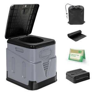 Portable Toilet for Camping, Folding Travel Toilet for Adults, Car, Boat, Hik... - Picture 1 of 6